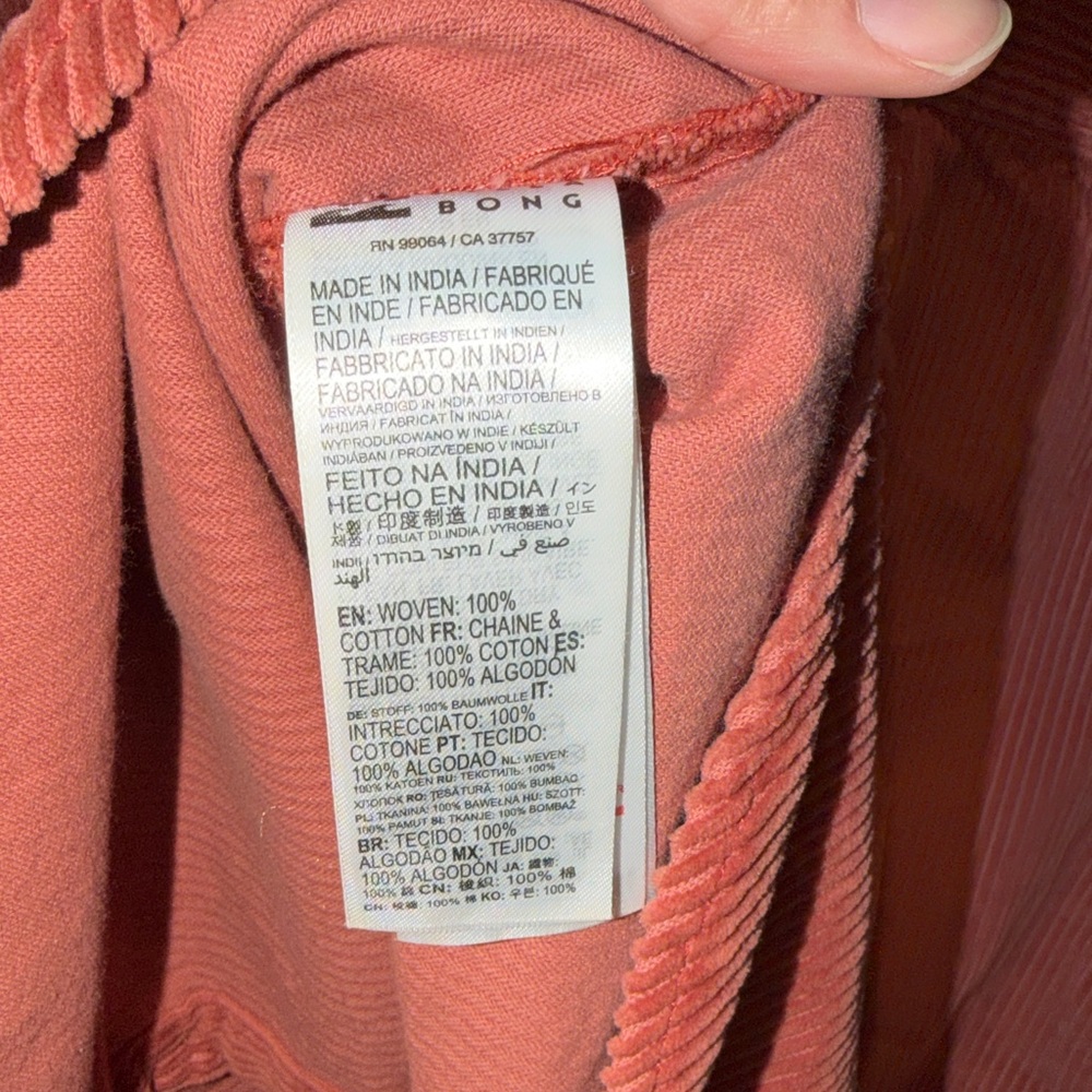 Billabong Coral Corduroy Button-Up - Picture 5 of 5